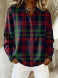 Women's Vintage Print Collared Sweater 1411