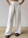 Women's Solid Color Loose Casual Wide Leg Pants