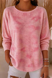 Women's Casual Ombre Crew Neck Long Sleeve Sweatshirt