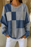 Casual Abstract Graphic Crew Neck Long Sleeve Sweatshirt