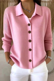 Women Plain Long Sleeve Comfy Casual Cardigan