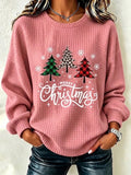 Women Casual Christmas Crew Neck Sweatshirt