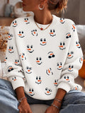 Women's Christmas Snowman Crew Neck Sweater