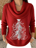 Women Christmas Long Sleeve Comfy Casual Printing Sweater