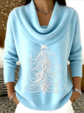 Women Christmas Long Sleeve Comfy Casual Printing Sweater