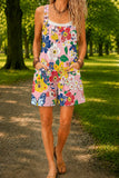 Women’s Colorful Garden Floral Print Casual Cotton Wide Leg Romper