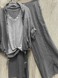 Solid Color Zipper Hooded Long Sleeves Two Piece Suit