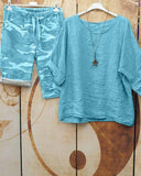 Camouflage Casual Summer Half Sleeves Two Piece Suit
