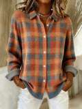 Women's Vintage Print Collared Sweater 1410
