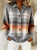Women's Vintage Print Collared Sweater 1422