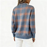 Women's Vintage Print Collared Sweater 1409