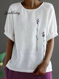 Solid Color Loose Casual Cotton Linen Shirt