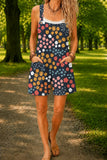 Women’s Retro Geometric Floral Print Casual Cotton Wide Leg Romper