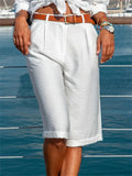 Solid Color Cotton Casual Shorts for Women