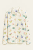 Casual Butterfly Printed Buttoned Shirt