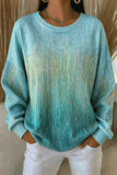 Casual Abstract Crew Neck Long Sleeve Sweatshirt