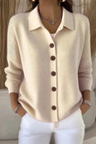Women Plain Long Sleeve Comfy Casual Cardigan