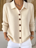 Women Plain Long Sleeve Comfy Casual Cardigan