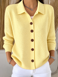 Women Plain Long Sleeve Comfy Casual Cardigan