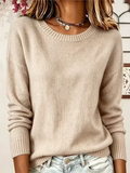 Women Plain Long Sleeve Comfy Casual Printing Sweater