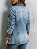 Women Outerwear Vintage Long Sleeve Lapel Collar Jacket