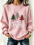 Women Casual Christmas Crew Neck Sweatshirt