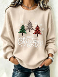 Women Casual Christmas Crew Neck Sweatshirt