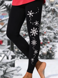 Women Christmas Casual All Season Printing Long Leggings