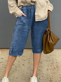 Women's Vintage Floral Pattern Art Printed Cotton And Linen Casual Pants