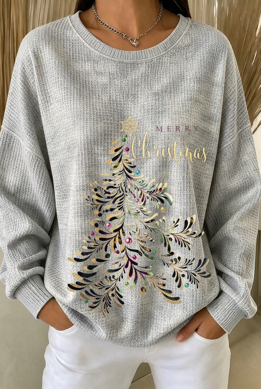 粉色衣服圣诞图案