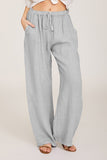 Women's Solid Color with Pockets Summer Wide Leg Pants